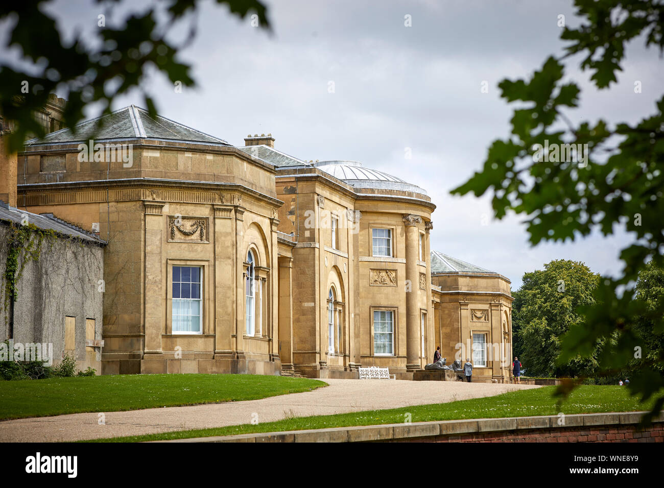 Sandstone large Grade I listed, neoclassical 18th century country house, Heaton Hall in Heaton Park Stock Photo
