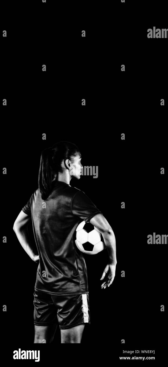 Tough female soccer player Stock Photo - Alamy