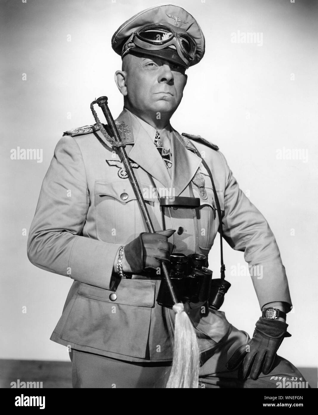 ERICH von STROHEIM portrait as Field Marshal Erwin Rommel in FIVE GRAVES TO CAIRO 1943 director Billy Wilder screenplay Charles Brackett and Billy Wilder Paramount Pictures Stock Photo