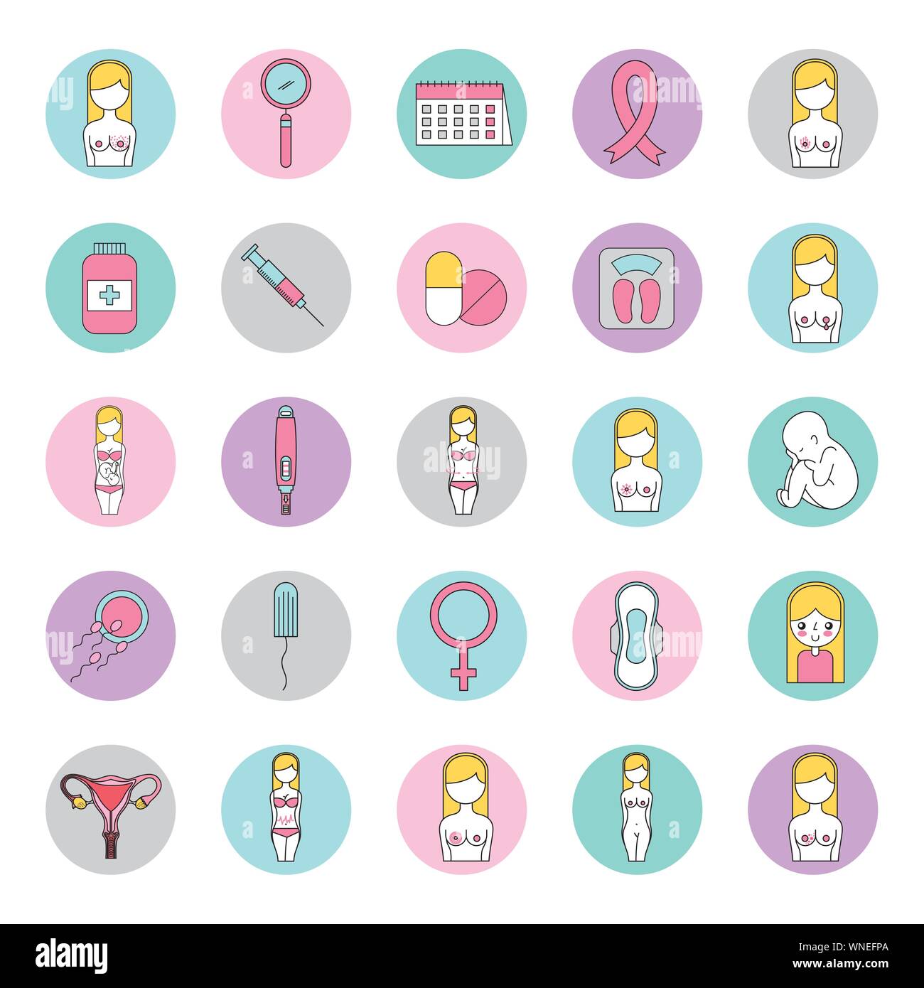 feminity care life set icons Stock Vector Image & Art - Alamy