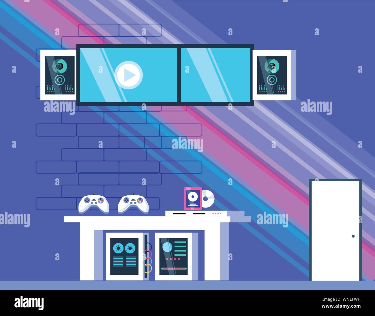 console and display games entertainment vector illustration design ...