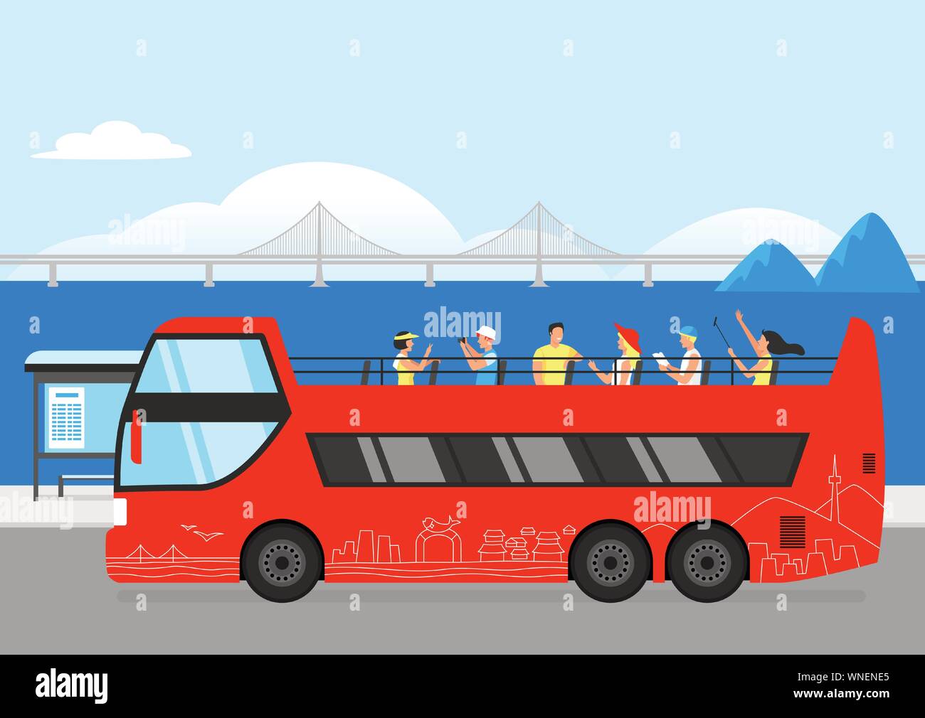 Bridge to life illustration Stock Vector Images Alamy