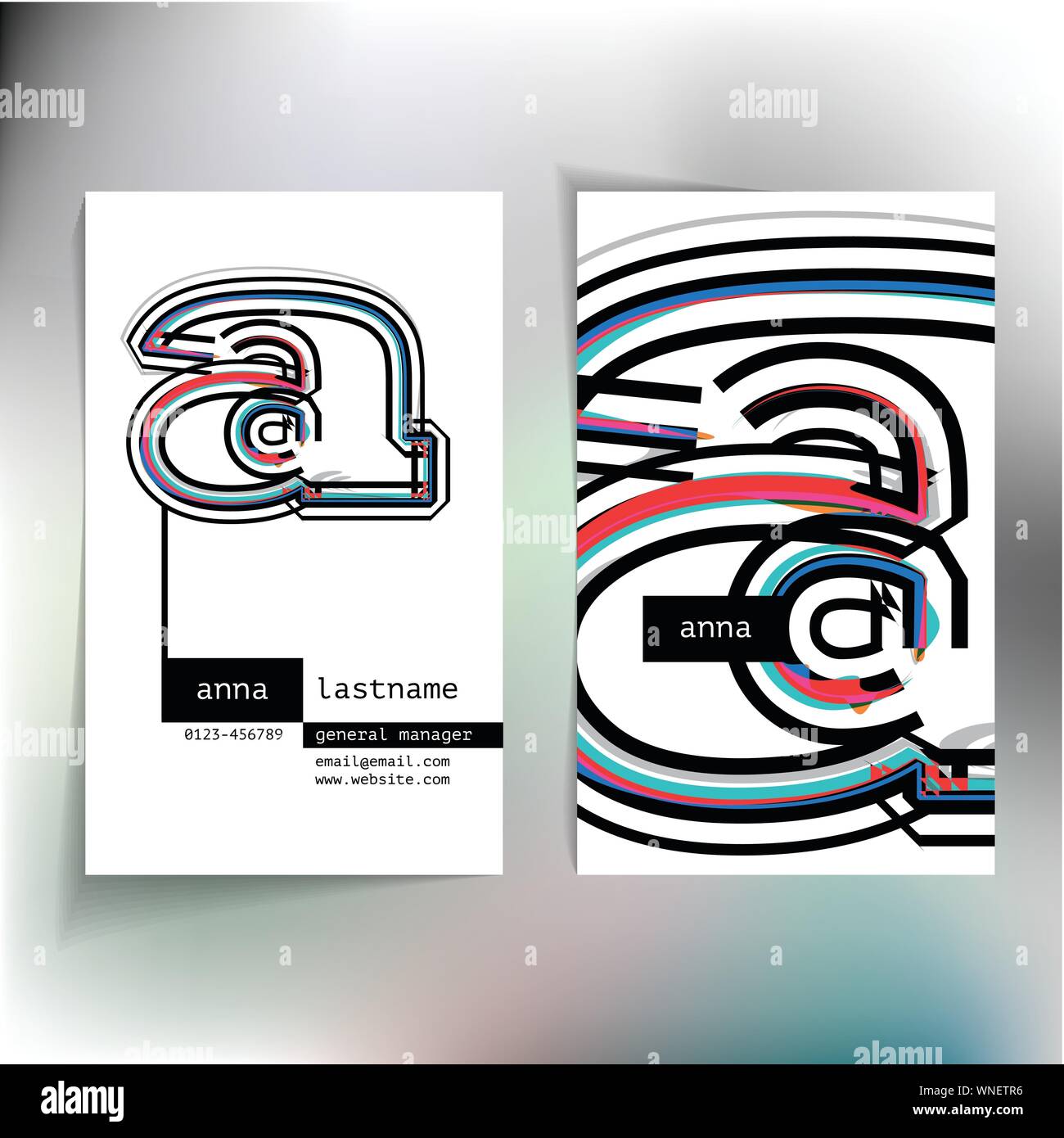 Business card design with letter a Stock Vector Image & Art - Alamy