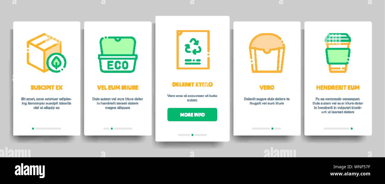 Packaging Elements Vector Onboarding Stock Vector Image & Art - Alamy