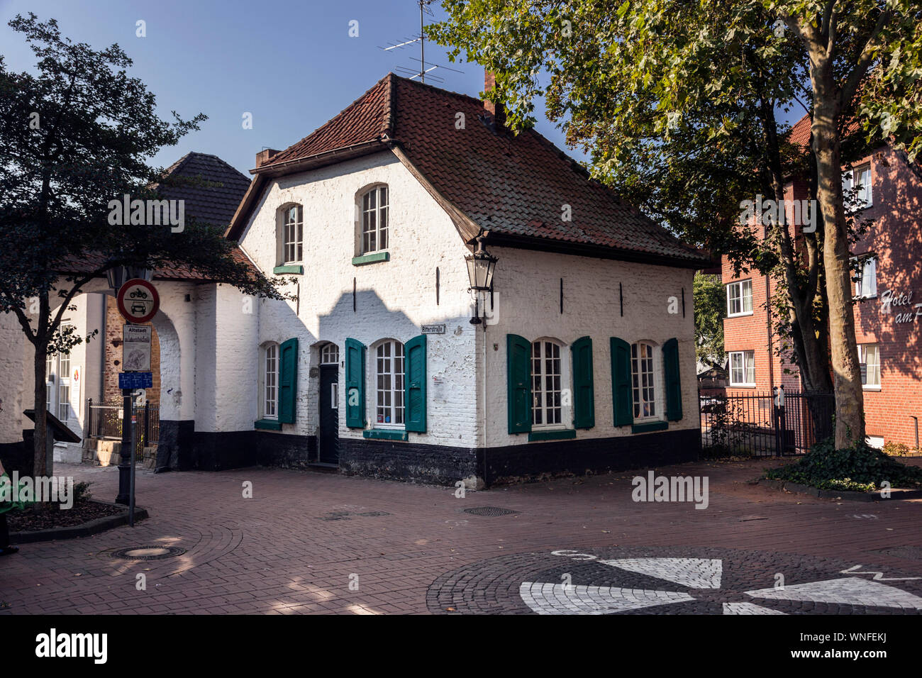 City information at the historic Rittertor in Dinslaken Stock Photo - Alamy