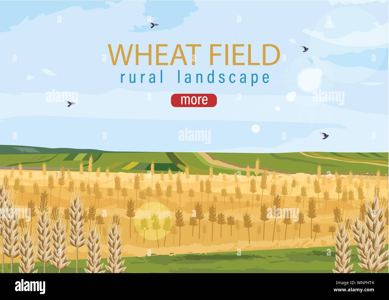 Season harvesting scene Stock Vector Images - Alamy