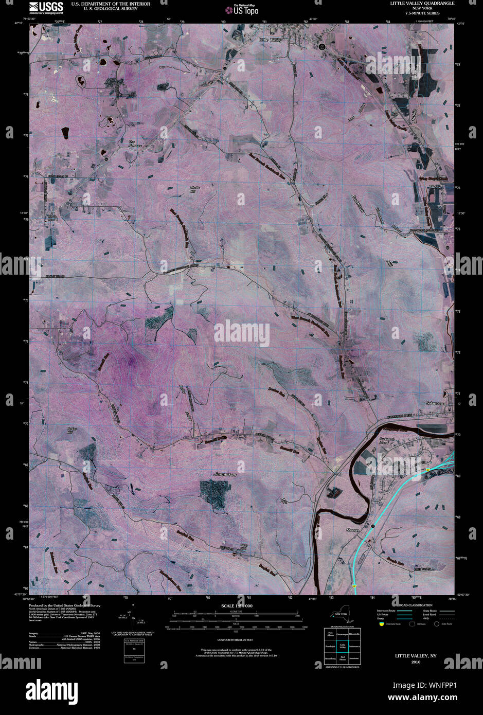 Map of little valley new york hires stock photography and images Alamy