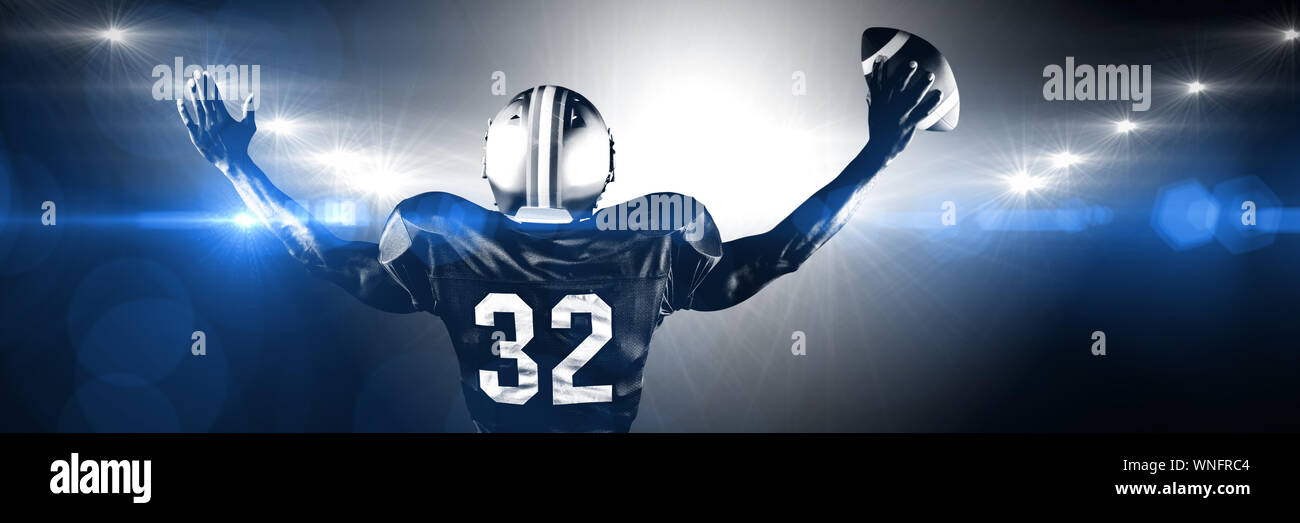 Composite image of strong rugby player Stock Photo - Alamy