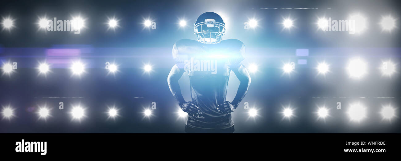 Composite image of strong rugby player Stock Photo - Alamy