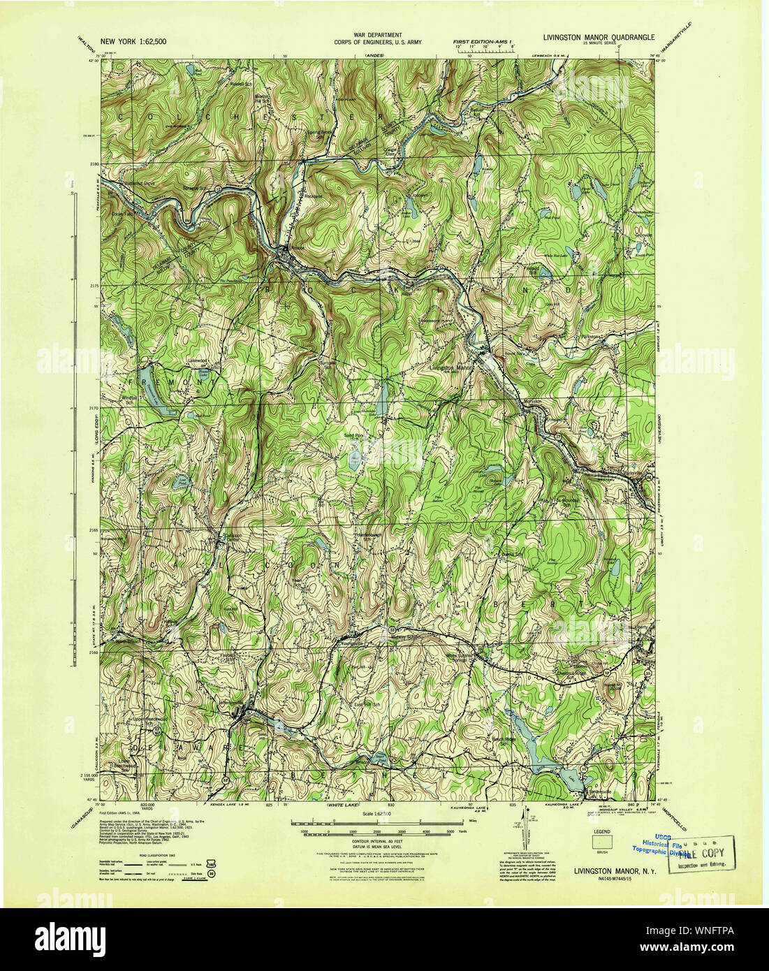 New York NY Livingston Manor 130295 1944 62500 Restoration Stock Photo