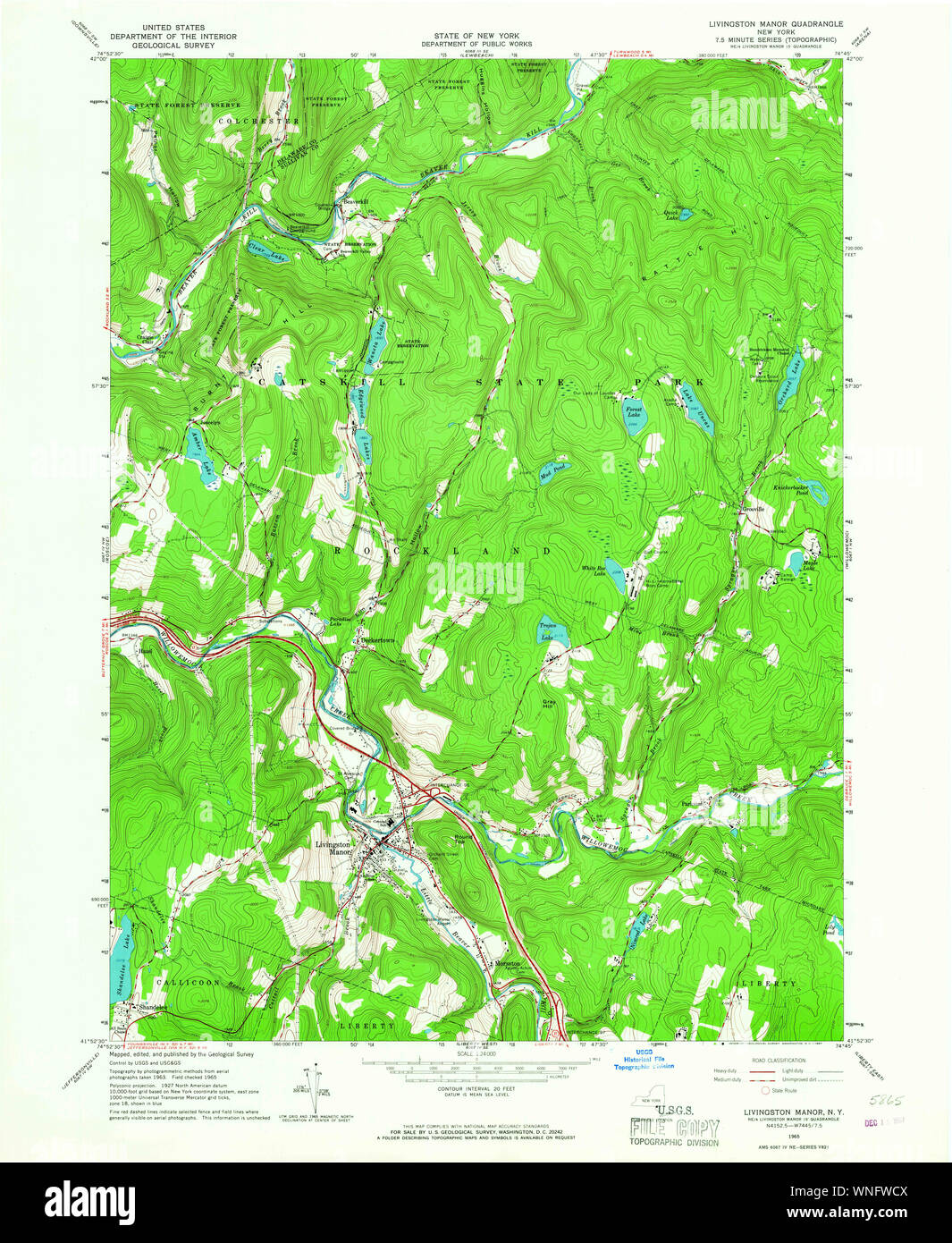 Map of livingston manor hires stock photography and images Alamy