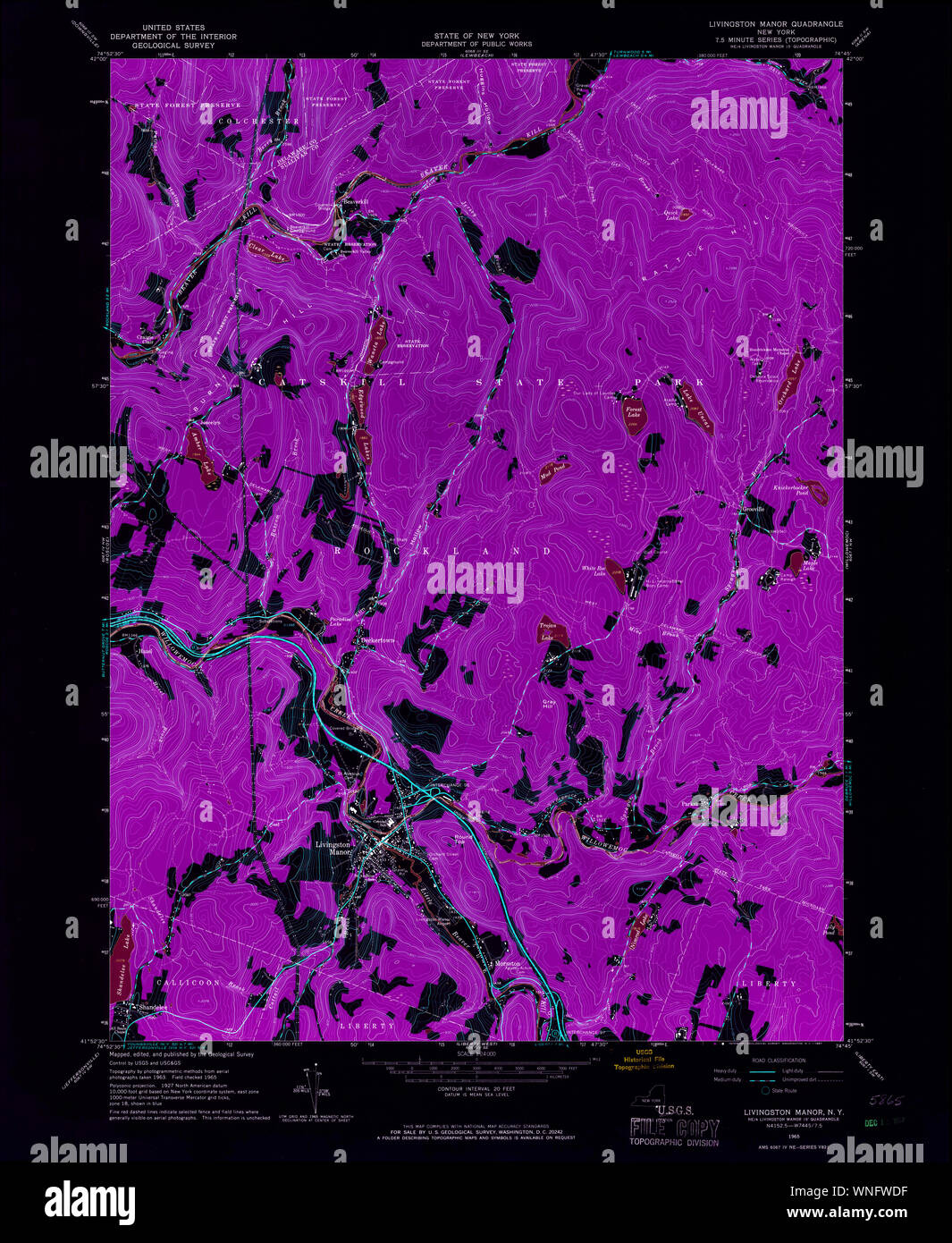 Map of livingston manor hires stock photography and images Alamy