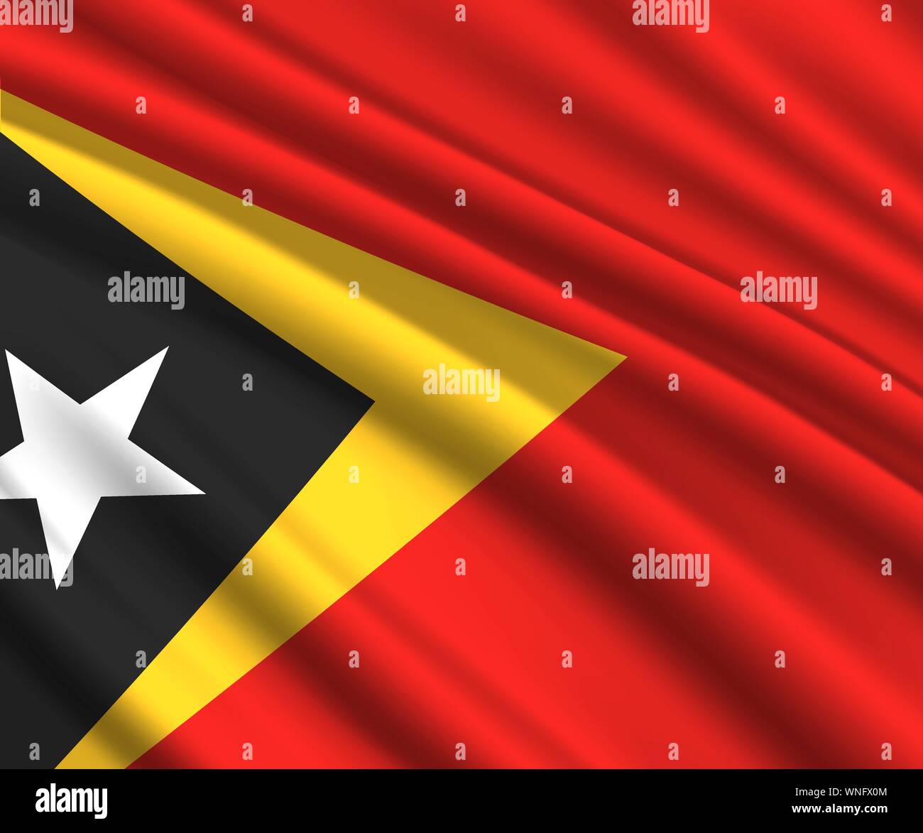 Background with 3d waving flag of East Timor Stock Vector Image &amp; Art ...