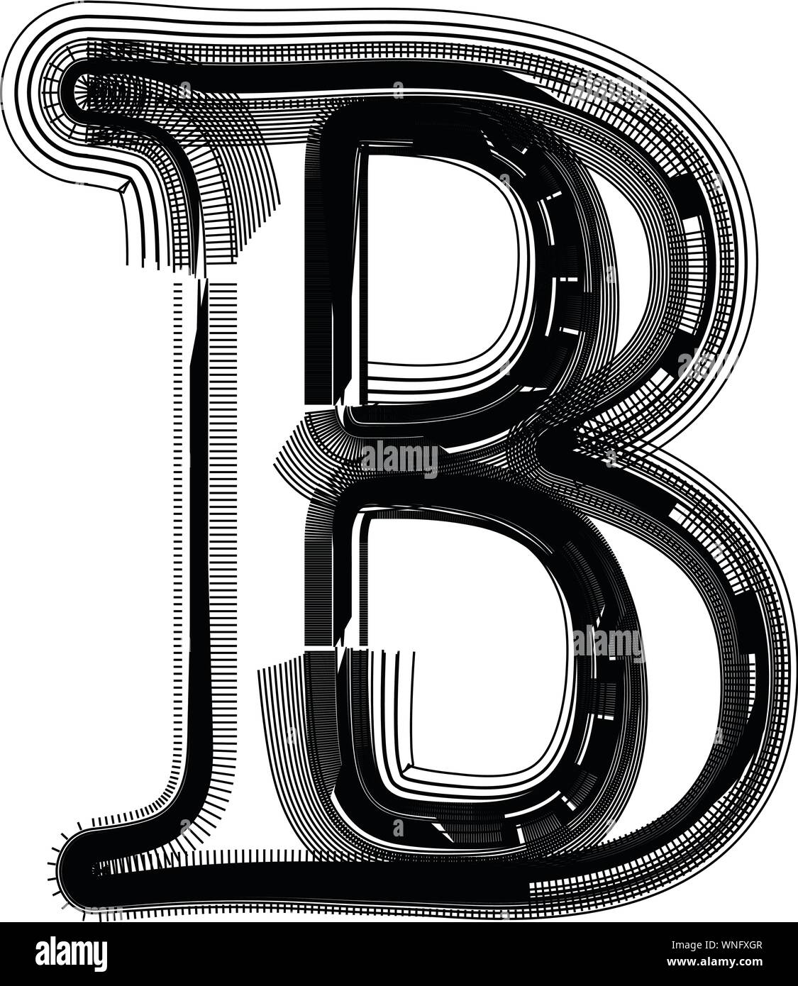 Font illustration LETTER B Stock Vector Image & Art Alamy