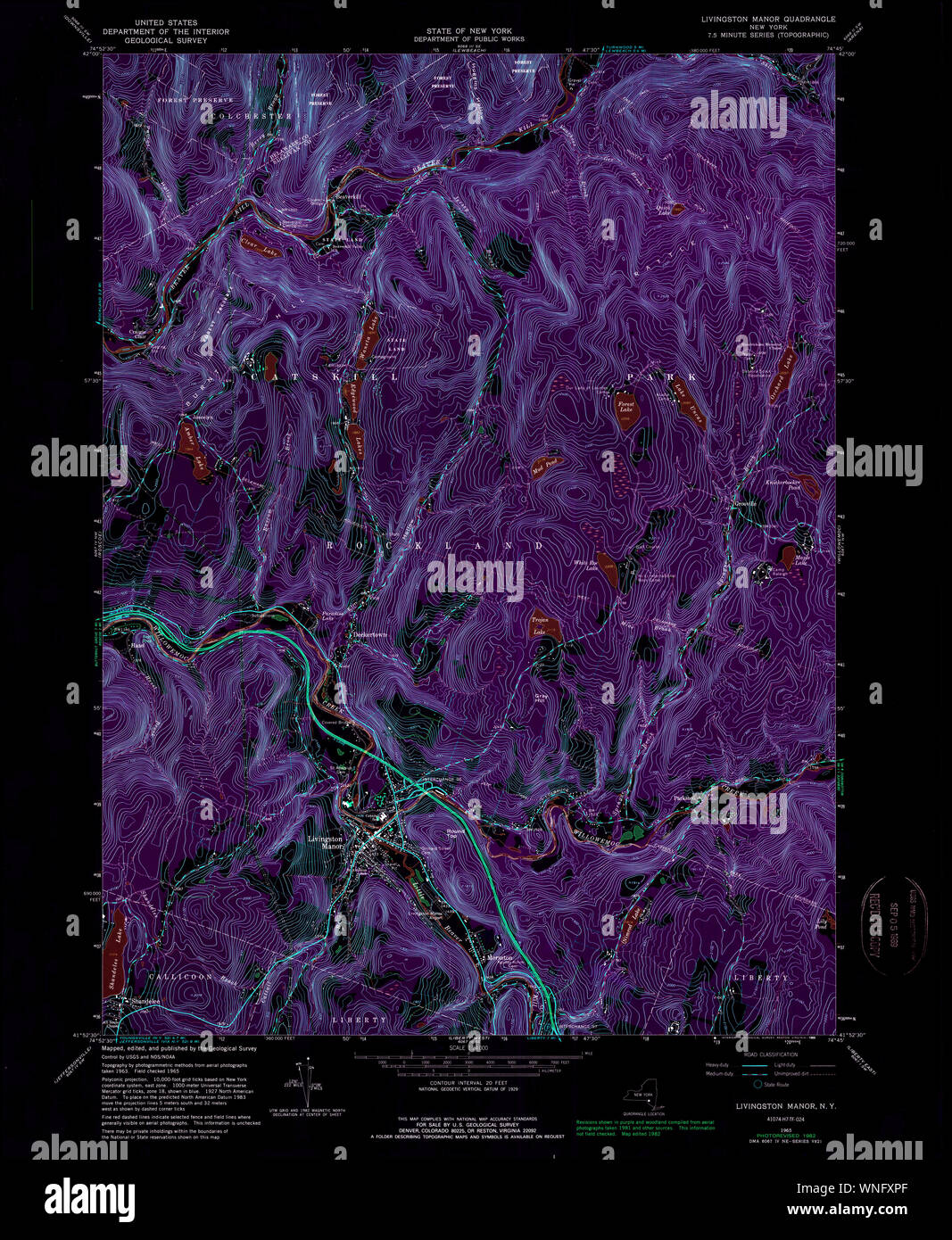 Map of livingston manor hires stock photography and images Alamy