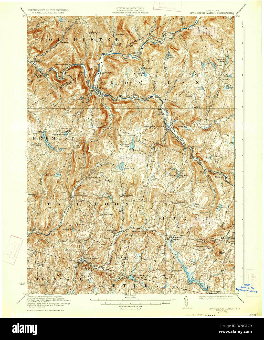 Map of livingston manor Cut Out Stock Images & Pictures Alamy