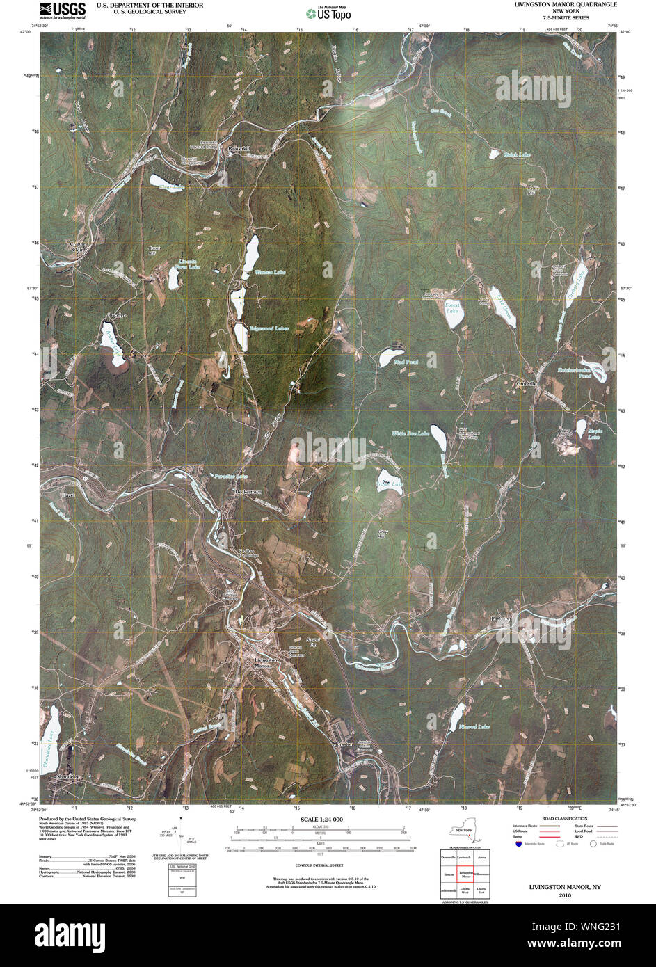 Map of livingston manor Cut Out Stock Images & Pictures Alamy