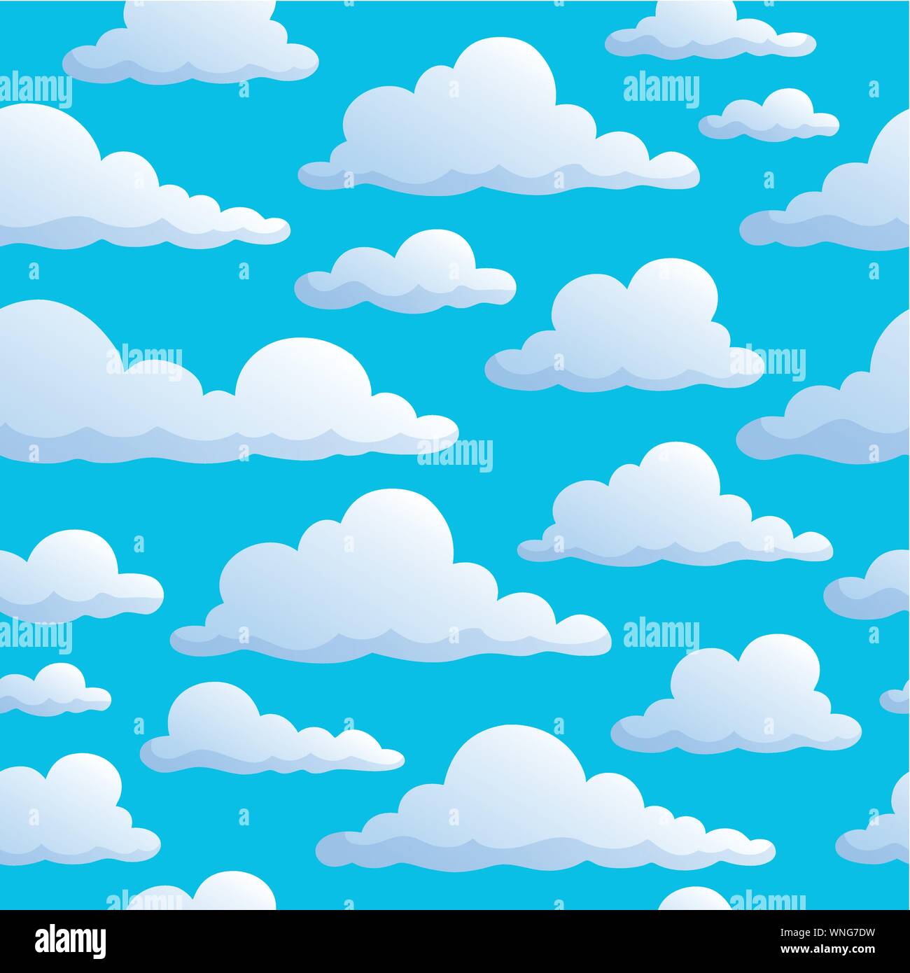 Seamless background clouds on sky Stock Vector