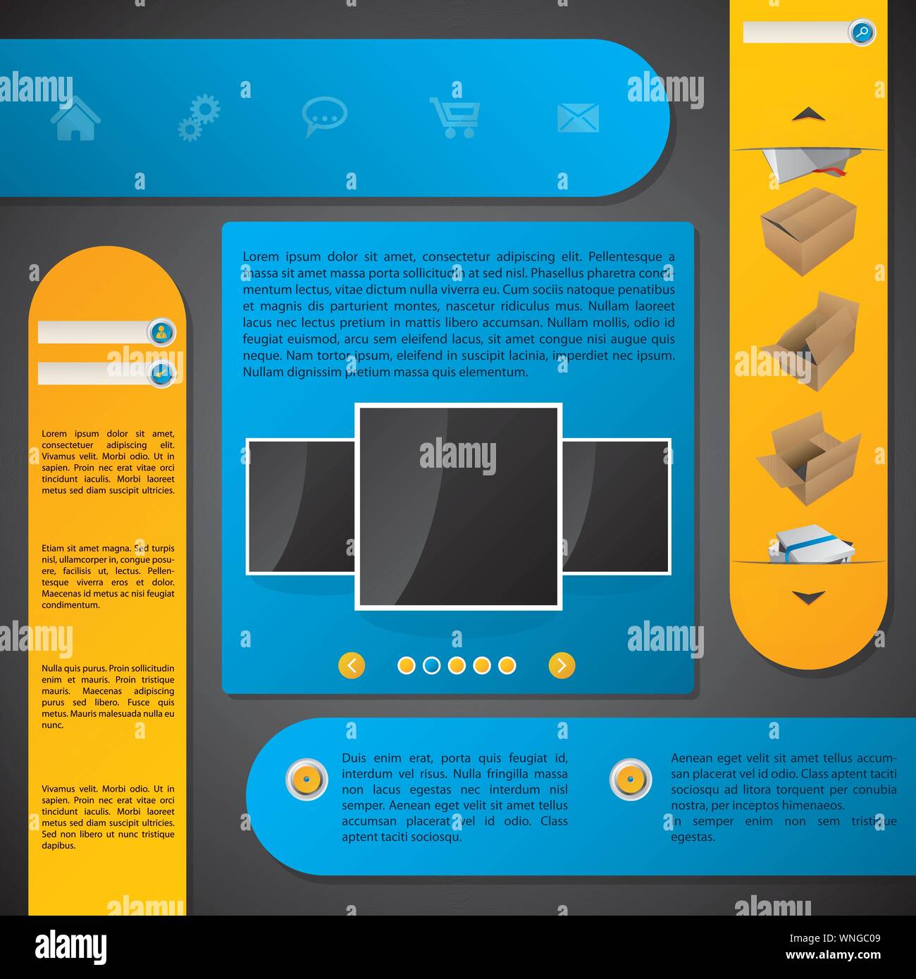 Website template design with labels Stock Vector Image & Art - Alamy