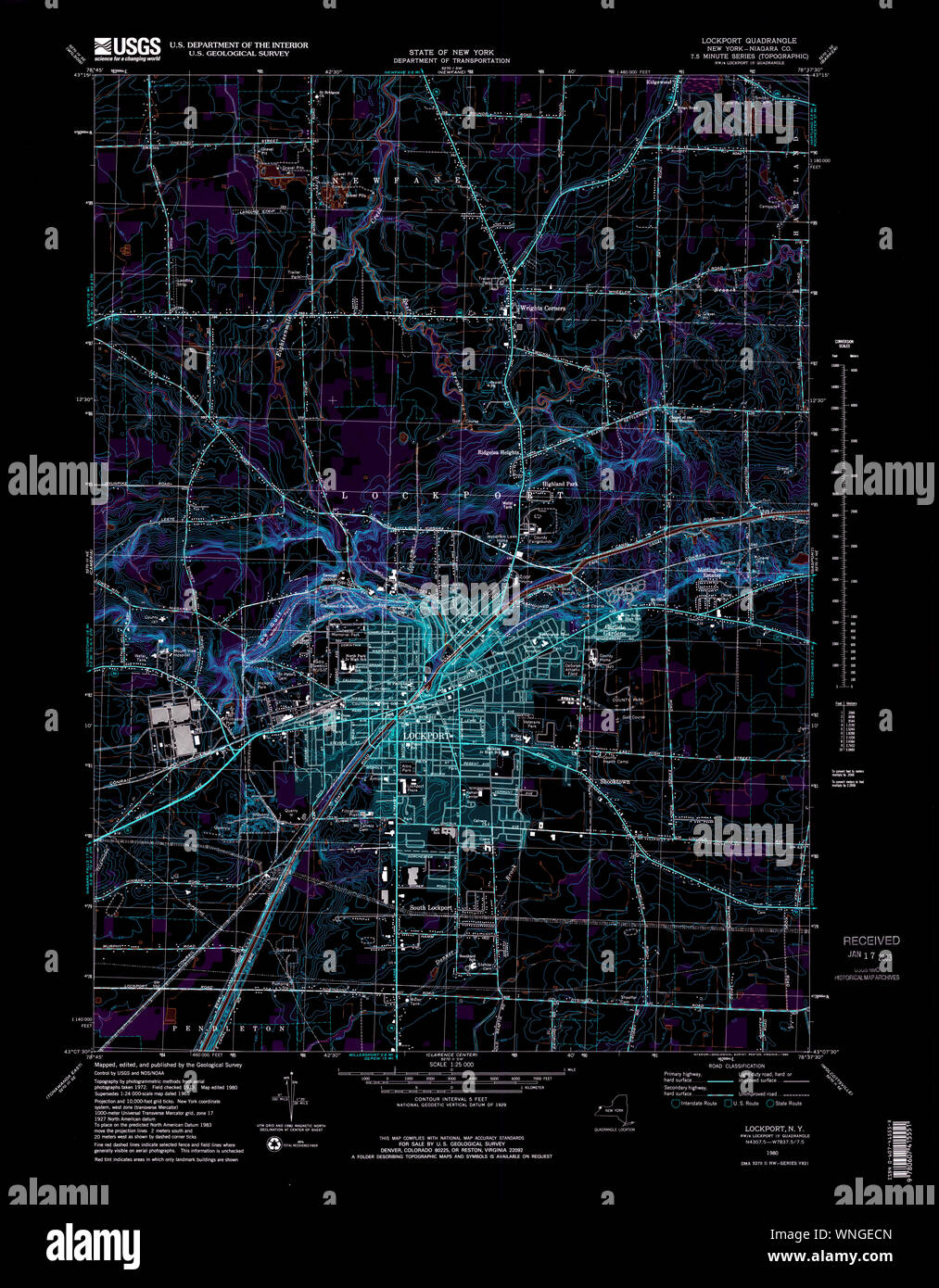 Map Of Lockport High Resolution Stock Photography and Images Alamy