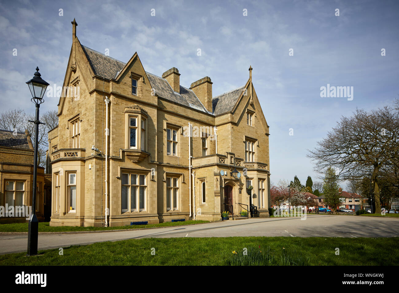 Tameside Ryecroft Hall Manchester Rd, Audenshaw, beautiful Grade II listed civic building donated to the people of Audenshaw by Austin Hopkinson in 19 Stock Photo