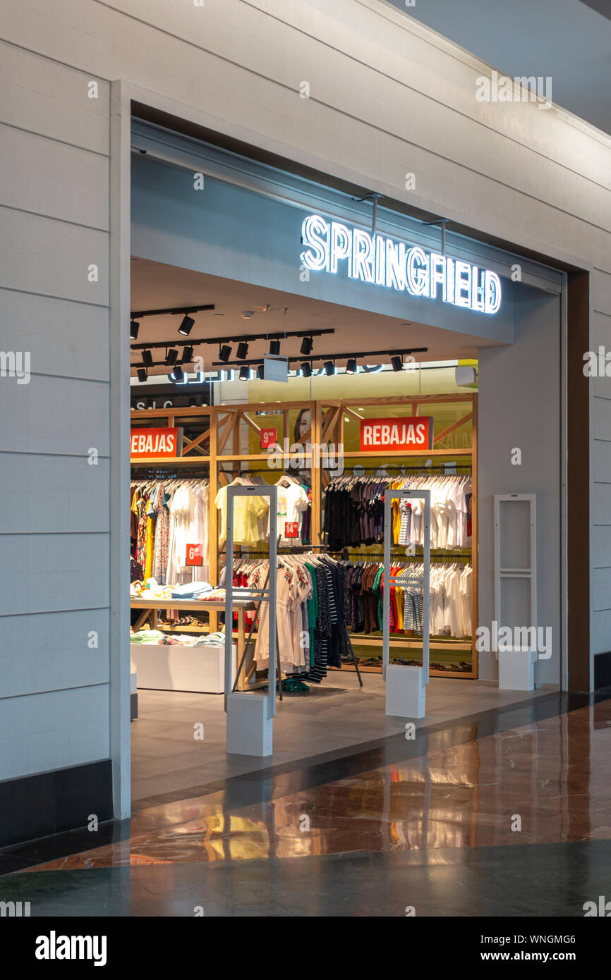 Alicante, Spain, 18 June, 2019: Springfield store in shopping centre the  Gran Via Alicante, Spain. Springfield is a fashion retailer Stock Photo -  Alamy