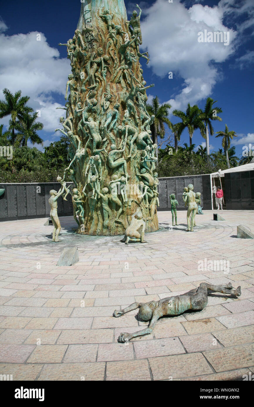 Holocaust Memorial in Miami Beach, Florida, USA, America, Sculpture of Love and Anguish Stock Photo