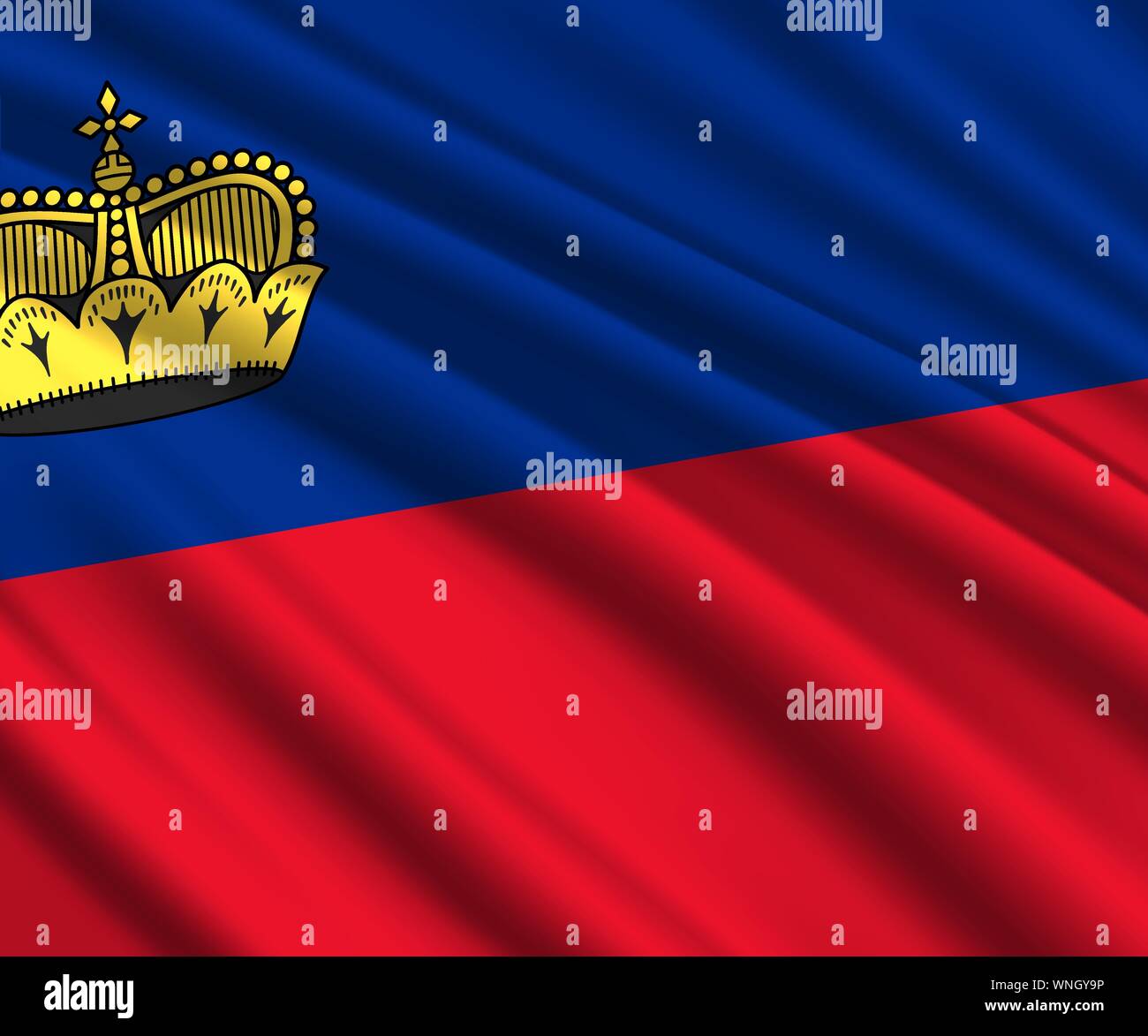 Liechtenstein flag national 3d flag Stock Vector Images - Alamy