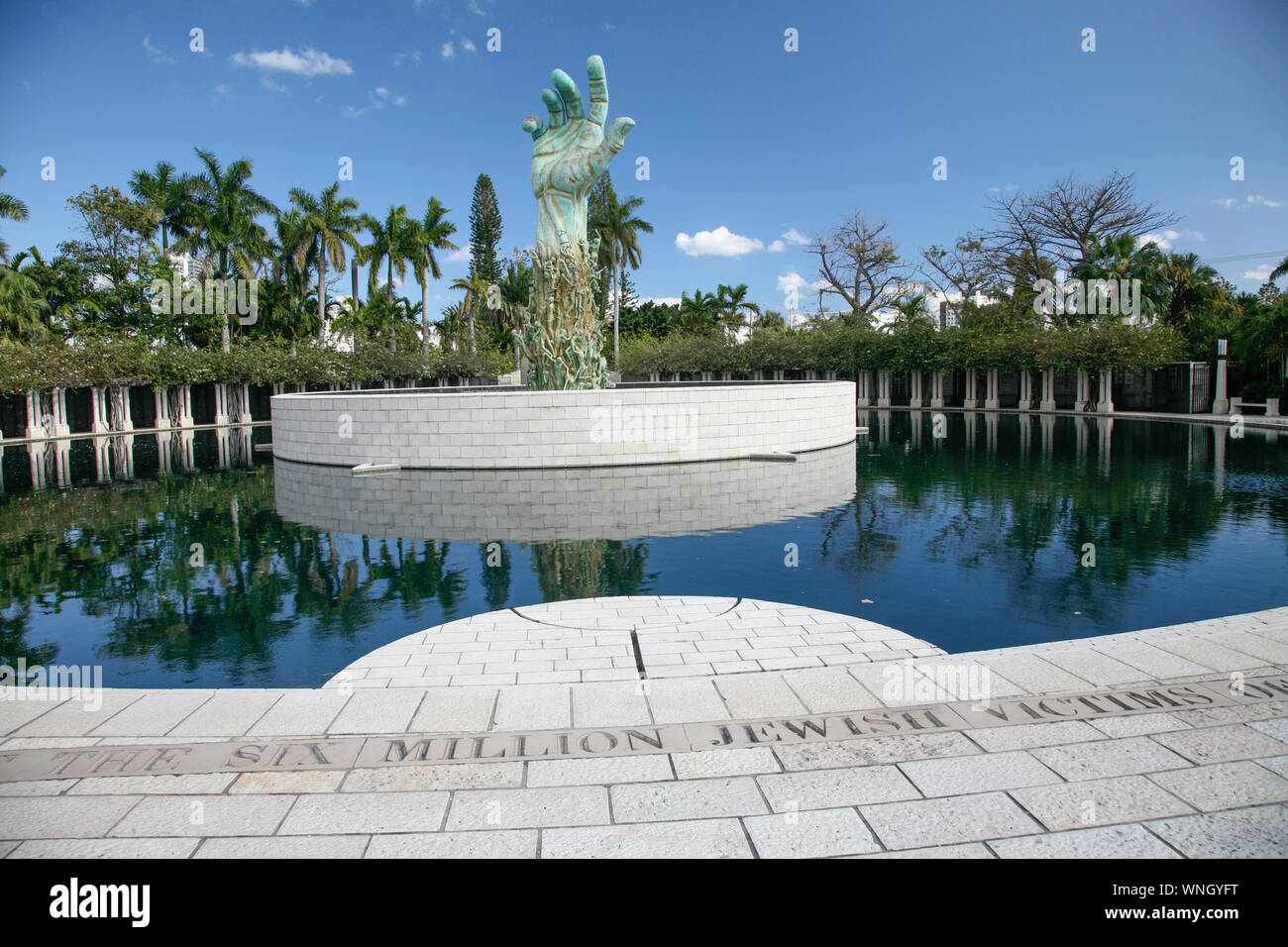 Holocaust Memorial in Miami Beach, Florida, USA, America, Sculpture of Love and Anguish Stock Photo