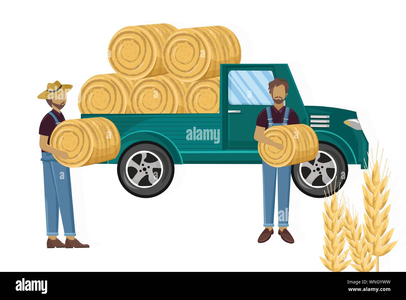 Tool farm hay pitchfork straw Stock Vector Images - Alamy