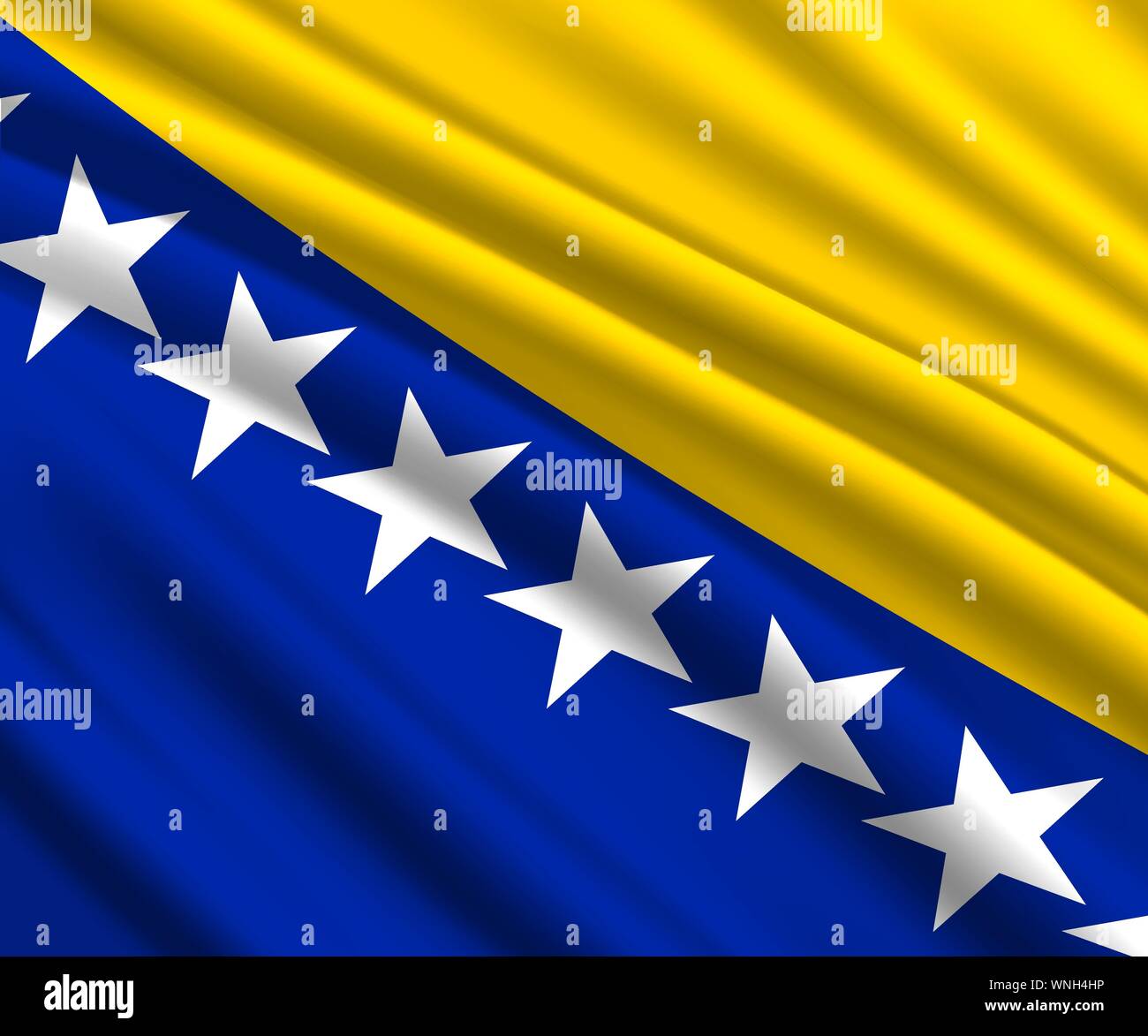 Background with 3d waving flag of Bosnia Stock Vector Image & Art - Alamy