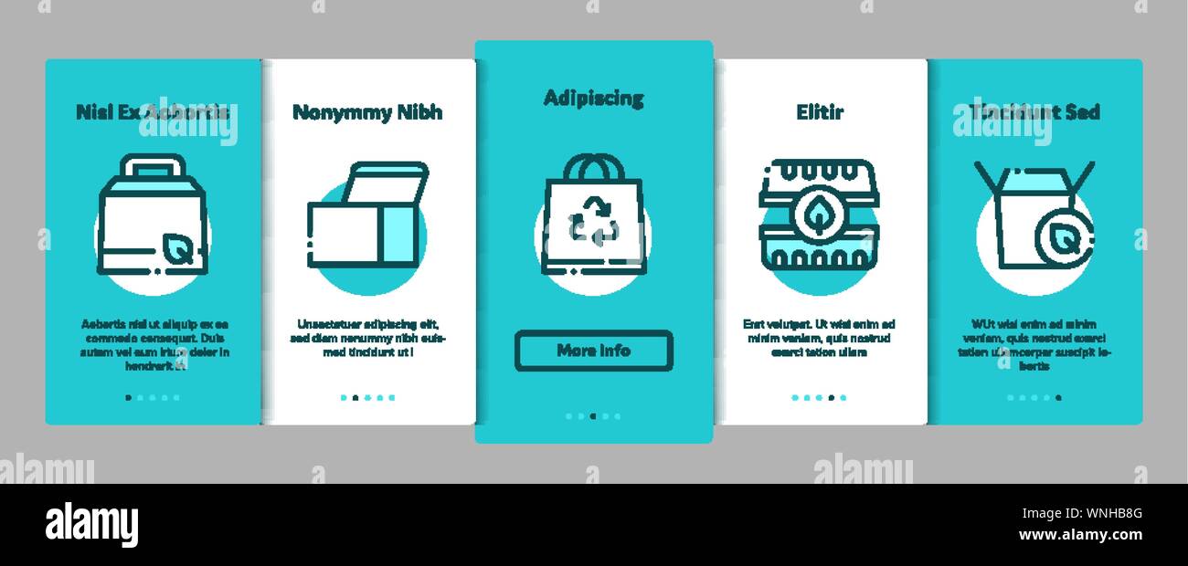 Packaging Elements Vector Onboarding Stock Vector Image & Art - Alamy