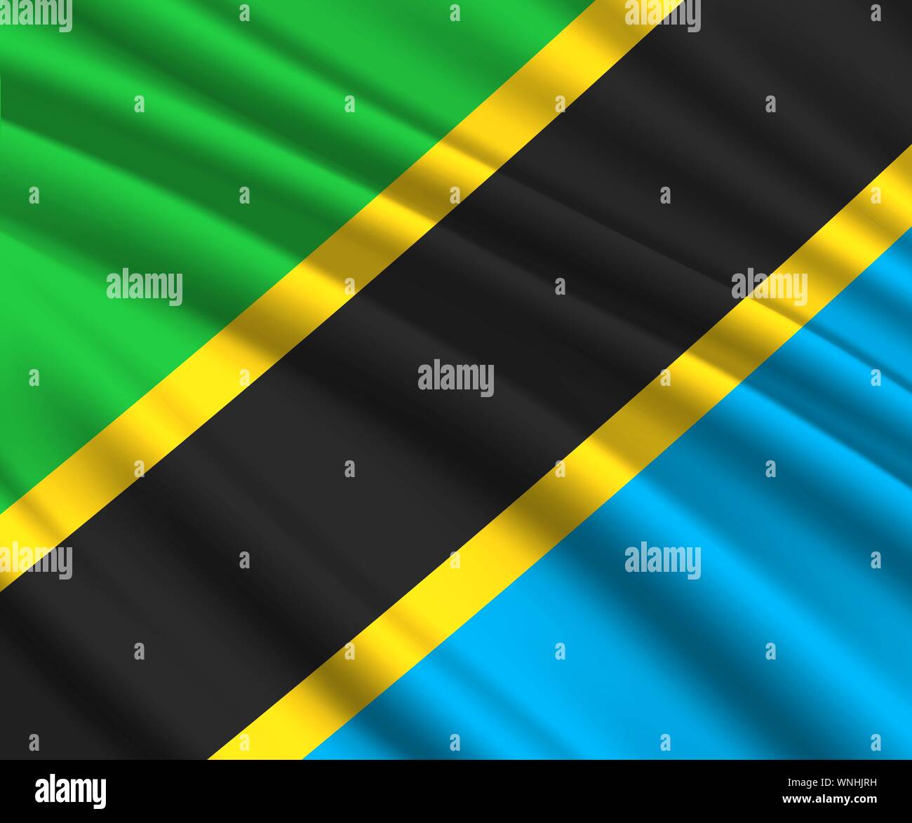 Background with 3d waving flag of Tanzania Stock Vector Image & Art - Alamy