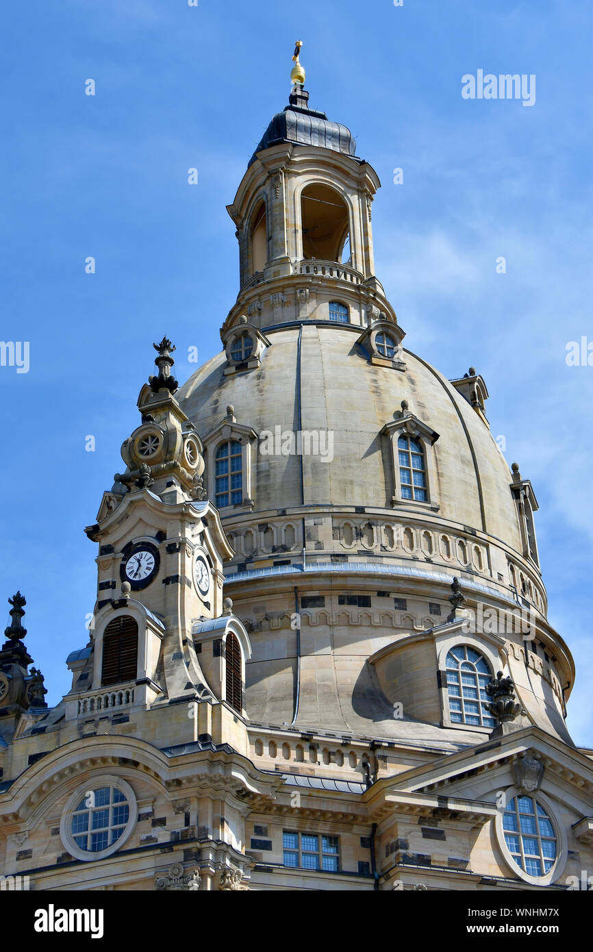 Church of Our Lady, Dresdner Frauenkirche, Dresden, Germany, Europe Stock Photo