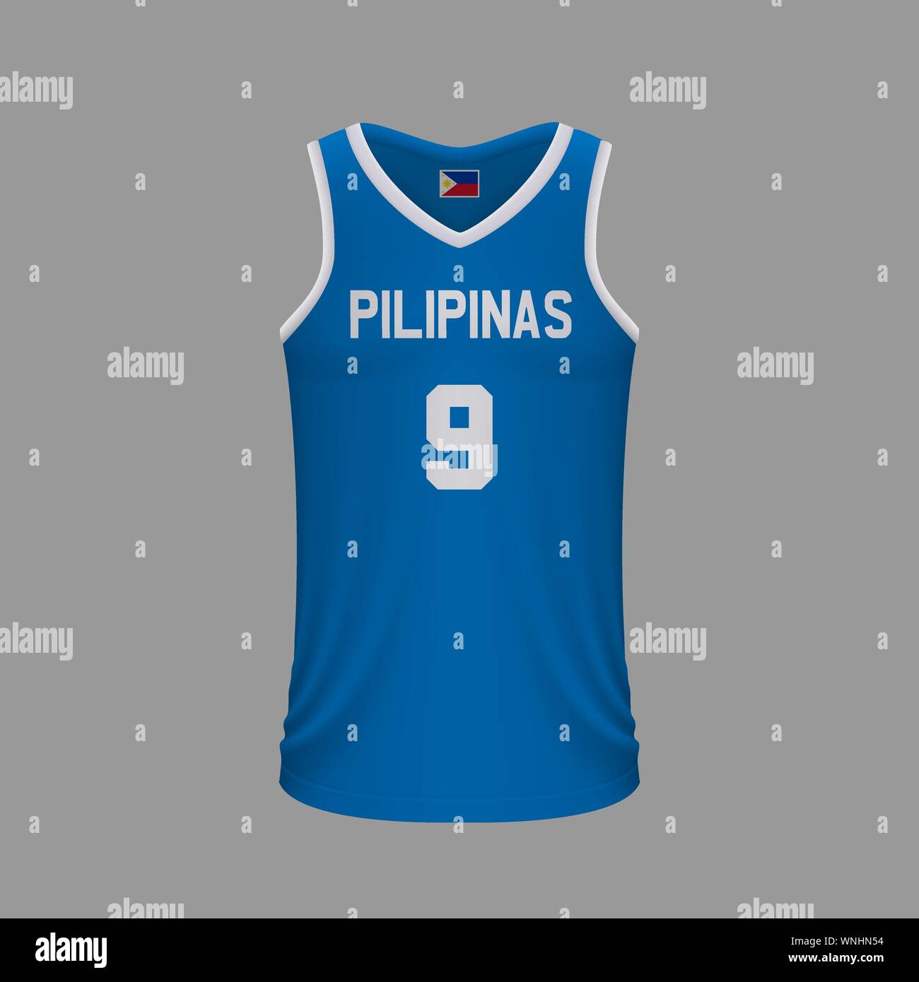 Realistic basketball shirt Philippines, jersey template for kit. Vector  illustration Stock Vector Image & Art - Alamy