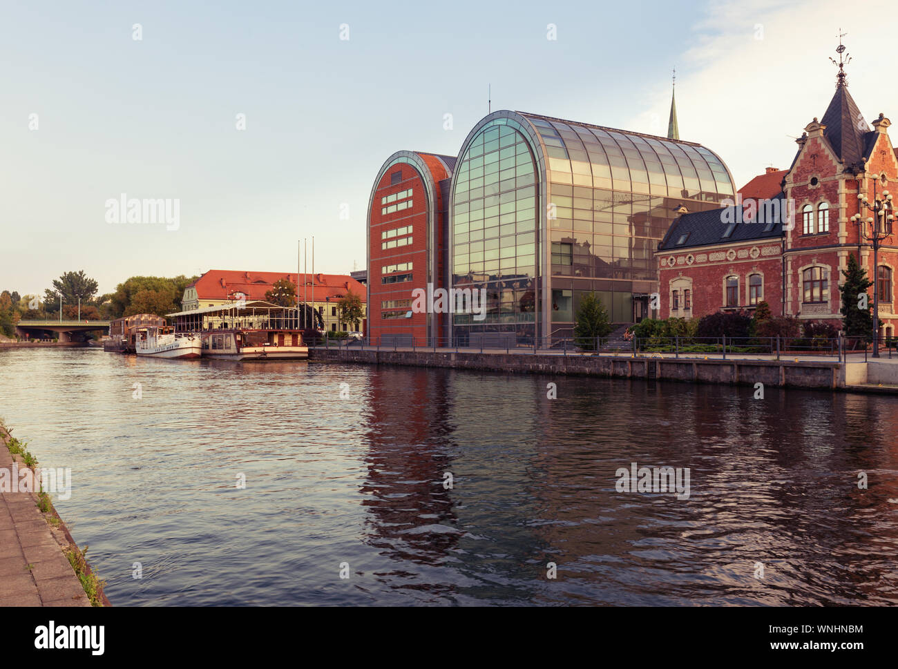 Bydgoszcz. Waterfront view of the Brda river Stock Photo