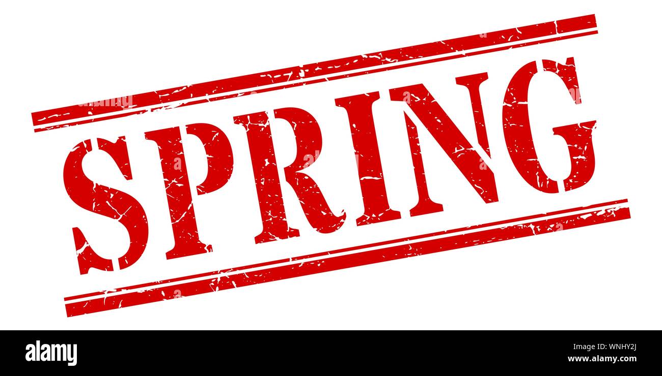 Spring stamp label square Cut Out Stock Images & Pictures - Alamy