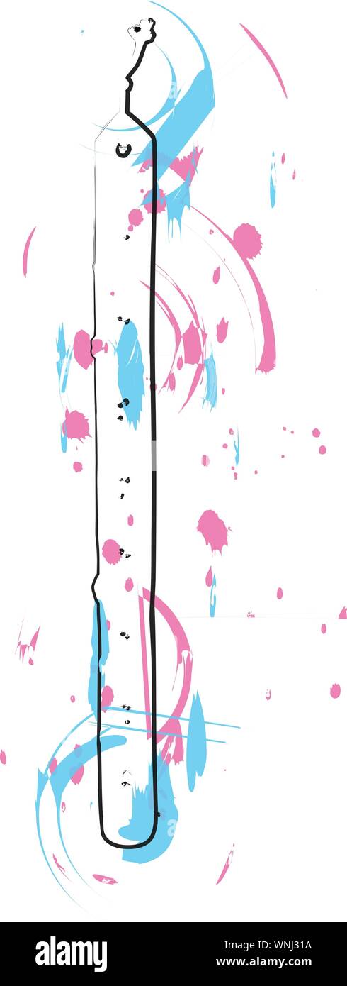 abstract Flute illustration Stock Vector