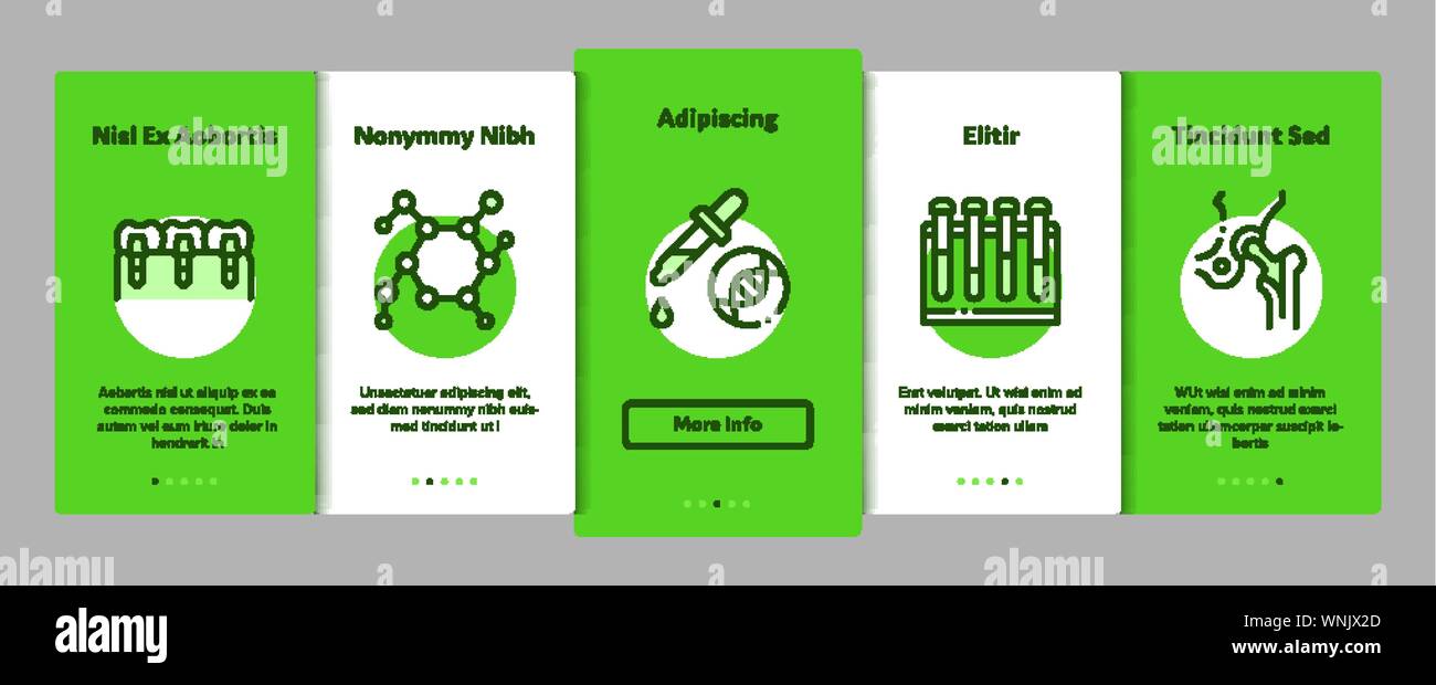 Biomaterials Elements Vector Onboarding Stock Vector