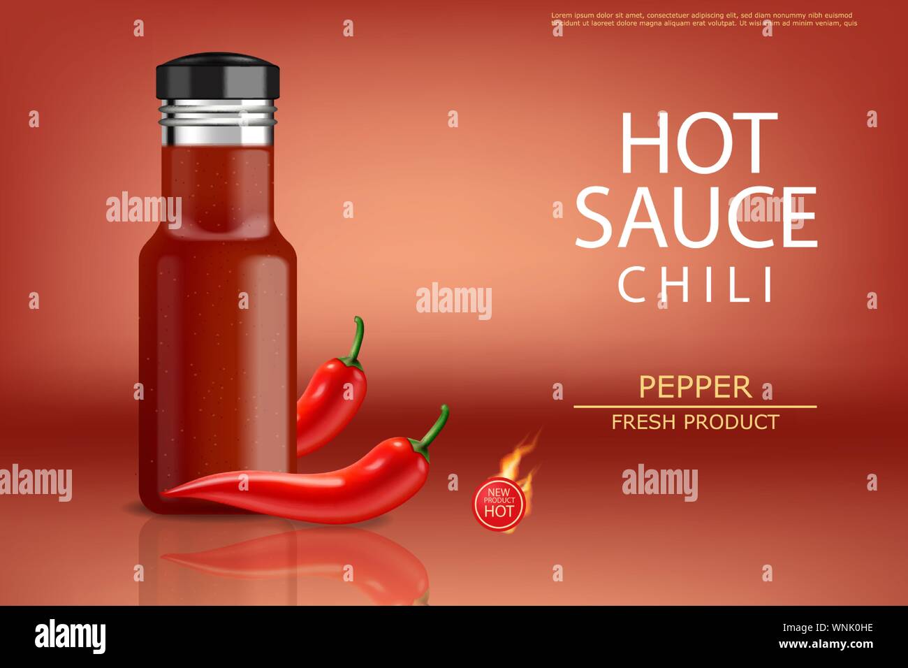 Download Hot Chilli Sauce Vector Realistic Product Placement Mock Up Bottle Label Design Advertise 3d Illustration Stock Vector Image Art Alamy