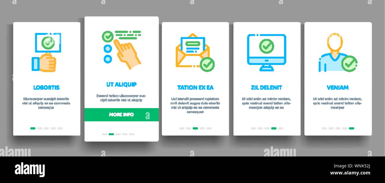 Approved Elements Vector Onboarding Stock Vector Image & Art - Alamy