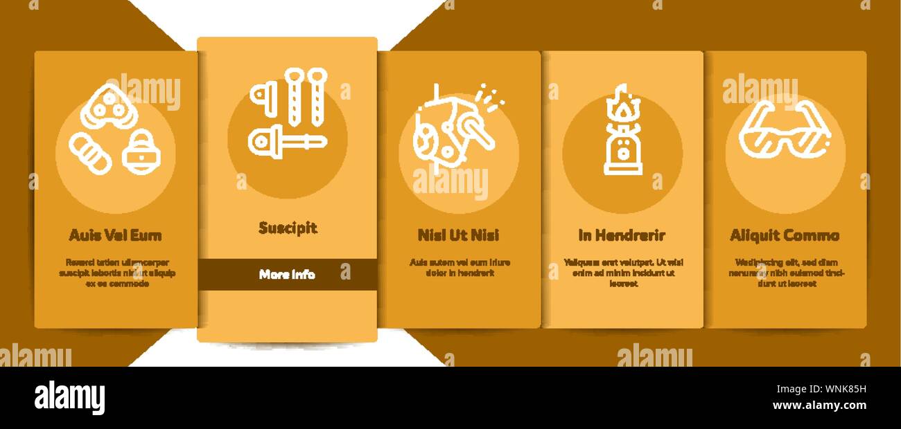 Alpinism Elements Vector Onboarding Stock Vector