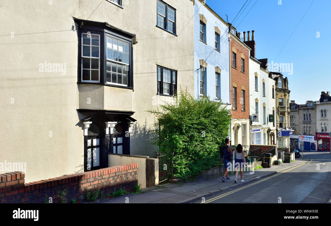 Terrace of older houses in Redland, Bristol, UK Stock Photo