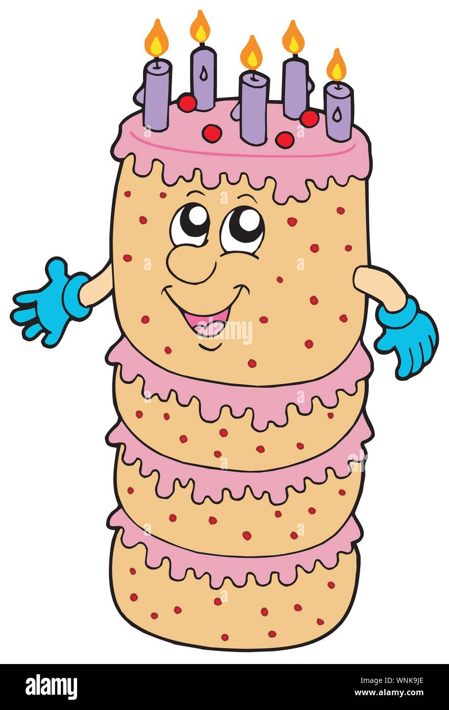 Big Cartoon Cake Stock Vector Image Art Alamy