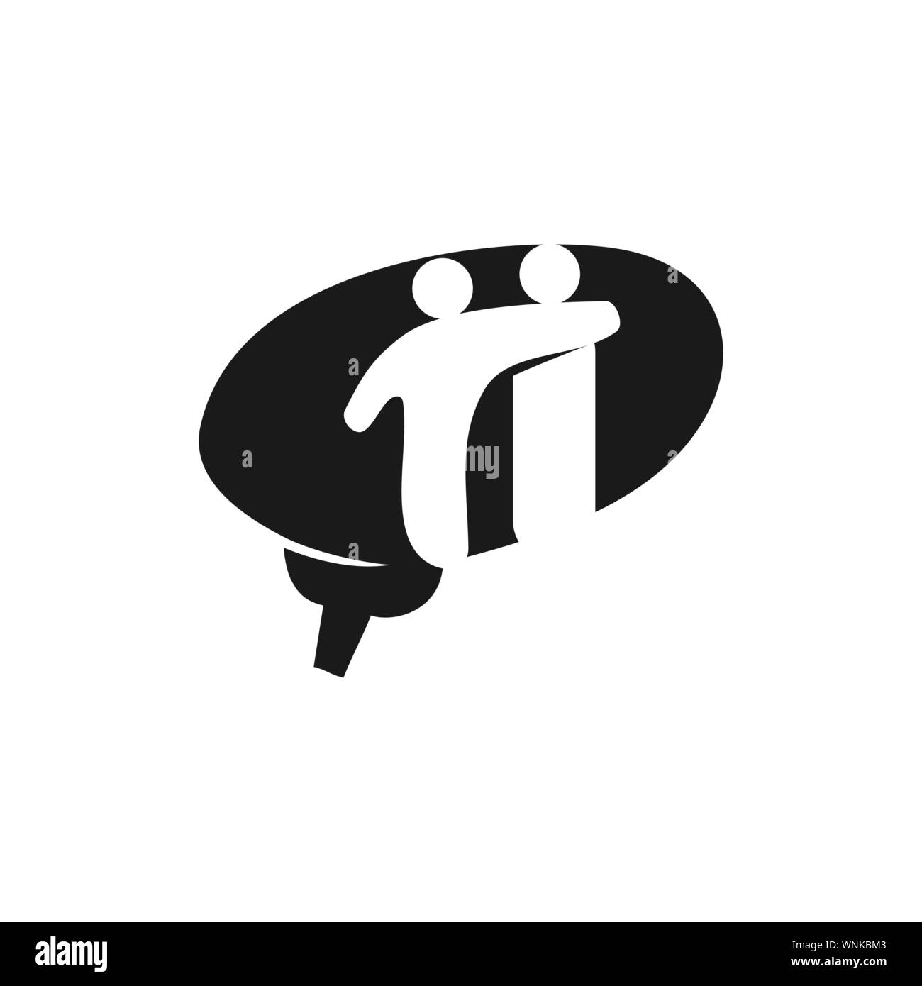 Commitment Teamwork Together Business Black Logo Illustration Vector ...