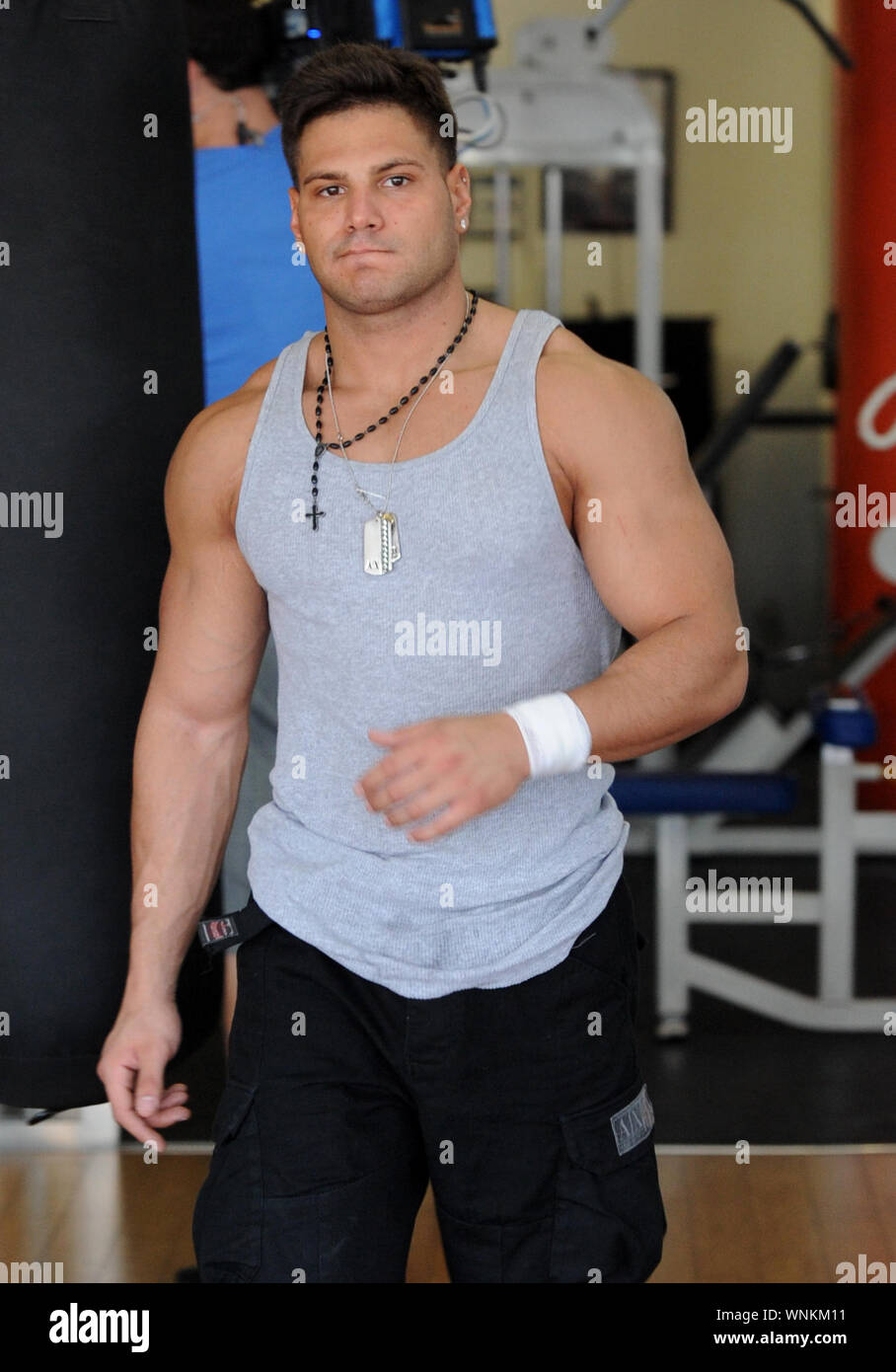 Jersey shore cast in south beach hires stock photography and images
