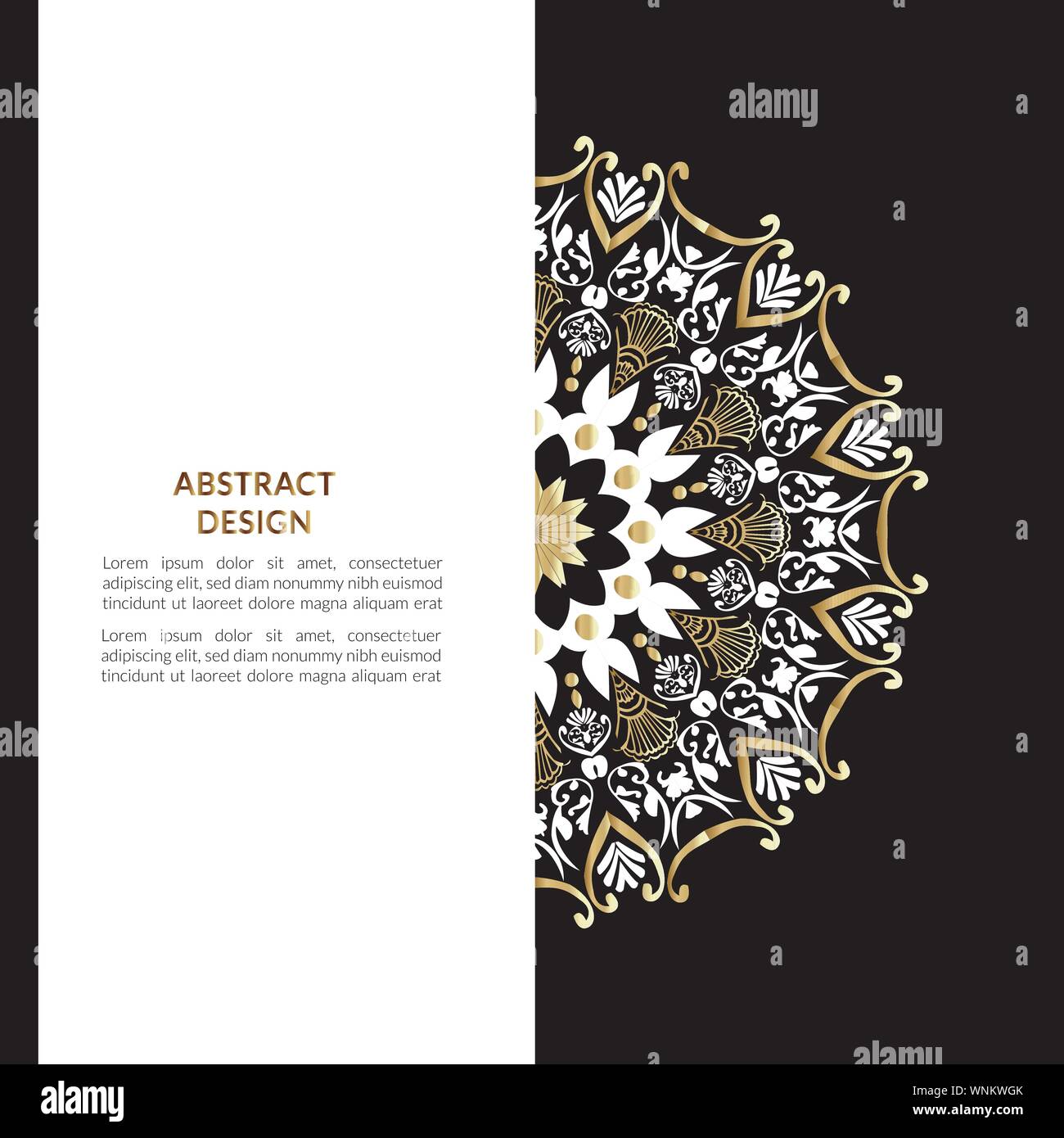 luxury ornamental mandala design background in gold color - Vector ...