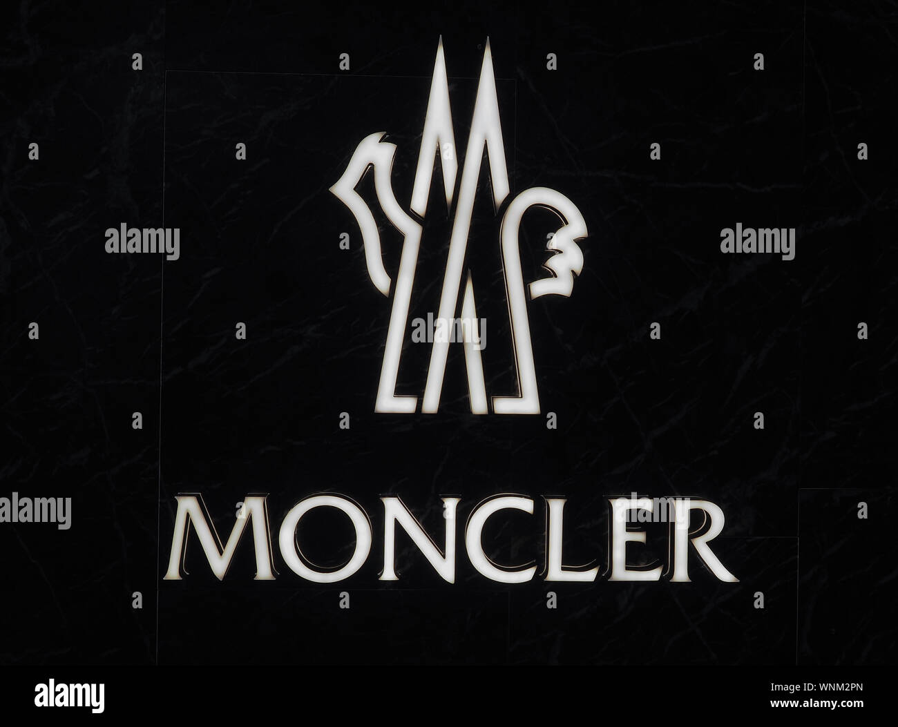KOELN, GERMANY - CIRCA AUGUST 2019: Moncler sign Stock Photo - Alamy