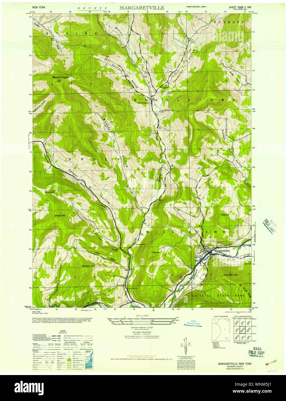 New York NY Margaretville 130465 1946 24000 Restoration Stock Photo Alamy