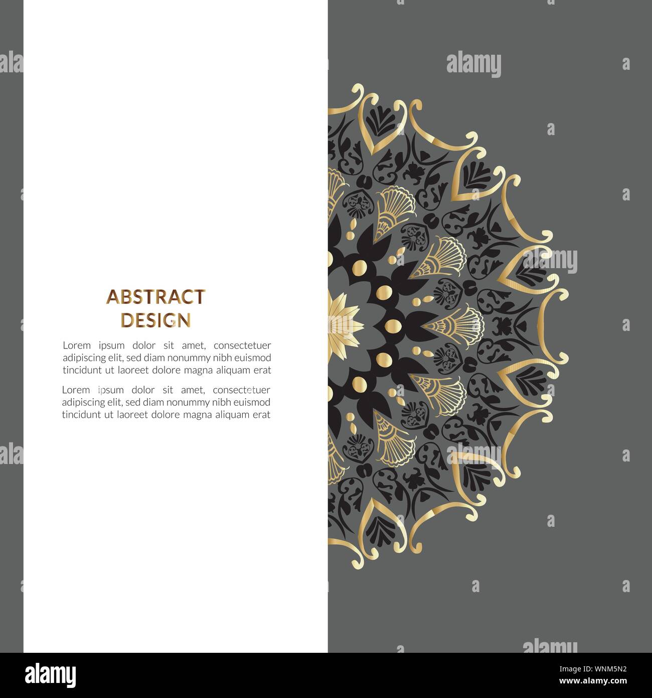 luxury ornamental mandala design background in gold color - Vector ...